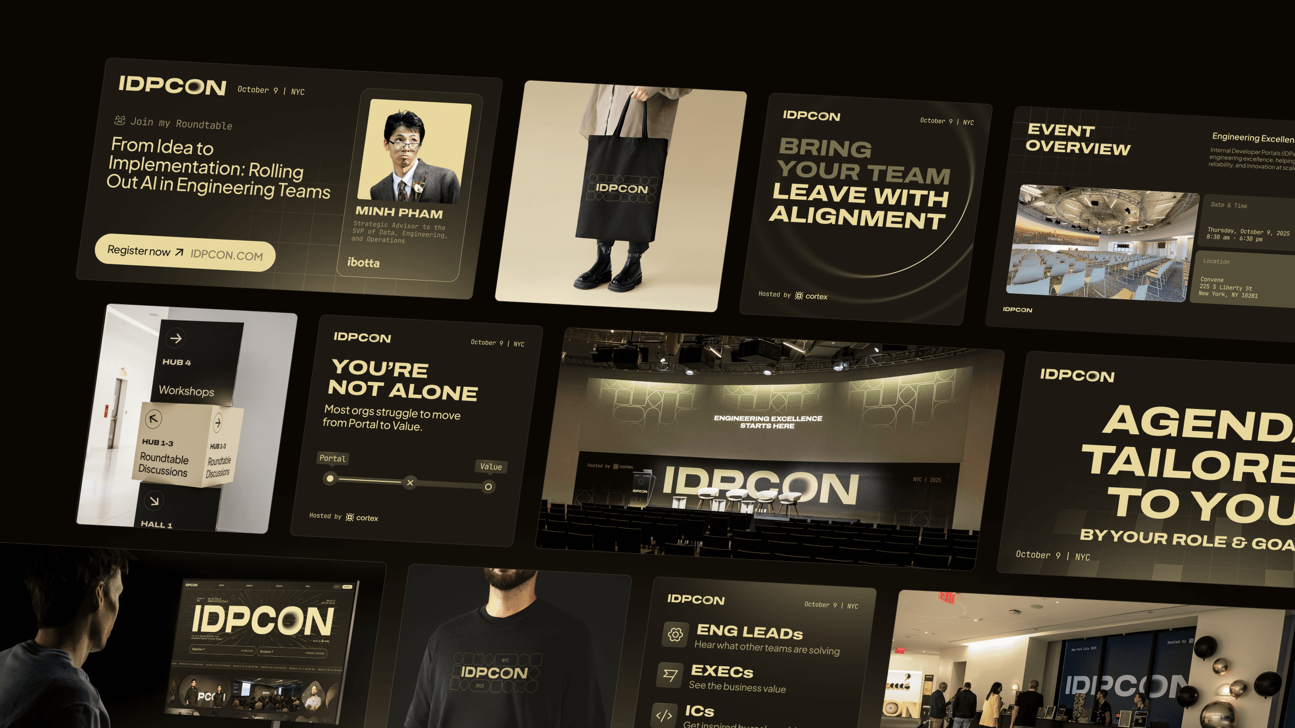 Event identity for IDPCON – Cortex's very own IDP conference happening in New York.